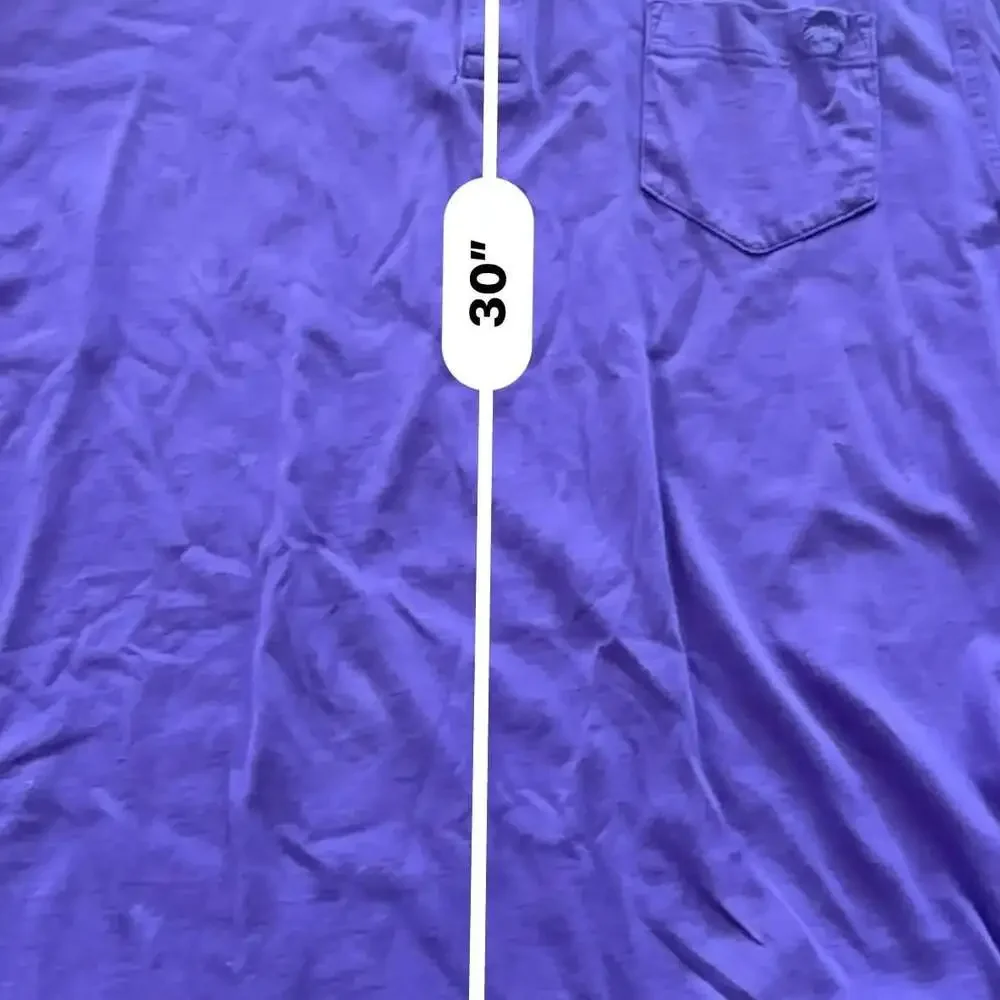 Brooks Brothers 346 Purple Polo Shirt Men's XL 100% Cotton